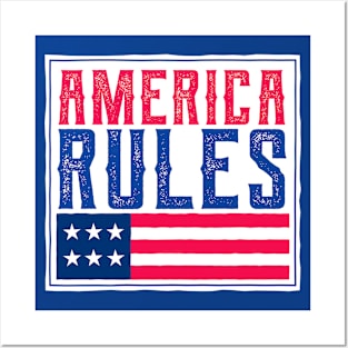 America rules retro Posters and Art